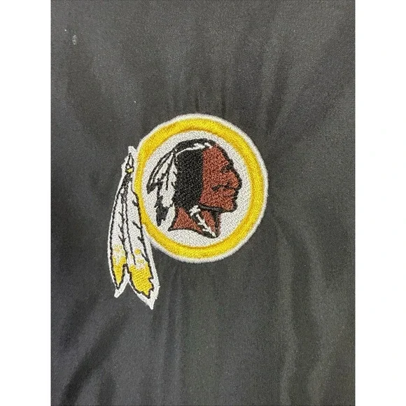 Washington Redskins Jacket Adult XL Black Gray White Windbreaker Reebok NFL Logo - Picture 4 of 7